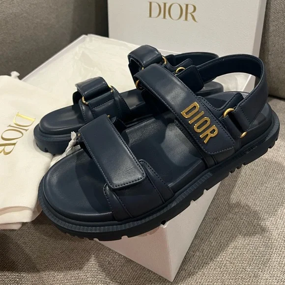 Dior | Shoes | New Dior Navy Blue Leather Dioract Dad